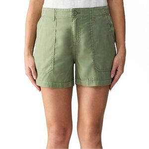NWT Social Standard by Sanctuary Women's Green Tea Fortune Tencel Short